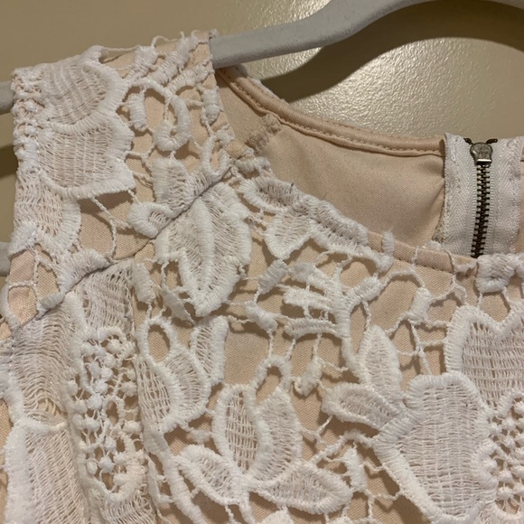 LOFT cream/nude lace overlay dress - Picture 9 of 13